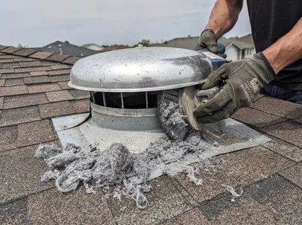 Cleaning Dryer Vent On Roof in Trumbull Center
