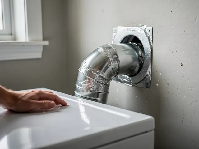 Trumbull Center Dryer Vent Cleaning expert performing professional dryer vent repair and installation in Trumbull Center