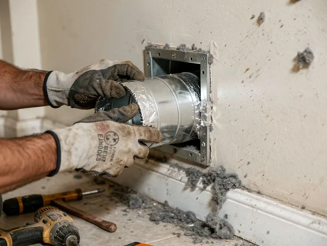 Professional dryer vent repair and installation by Trumbull Center Dryer Vent Cleaning in Trumbull Center