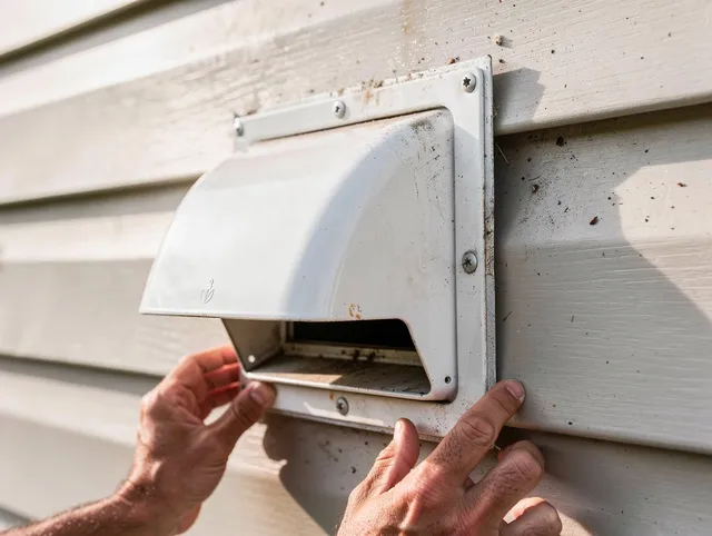Trumbull Center Dryer Vent Cleaning technician delivering thorough residential dryer vent cleaning service in Trumbull Center